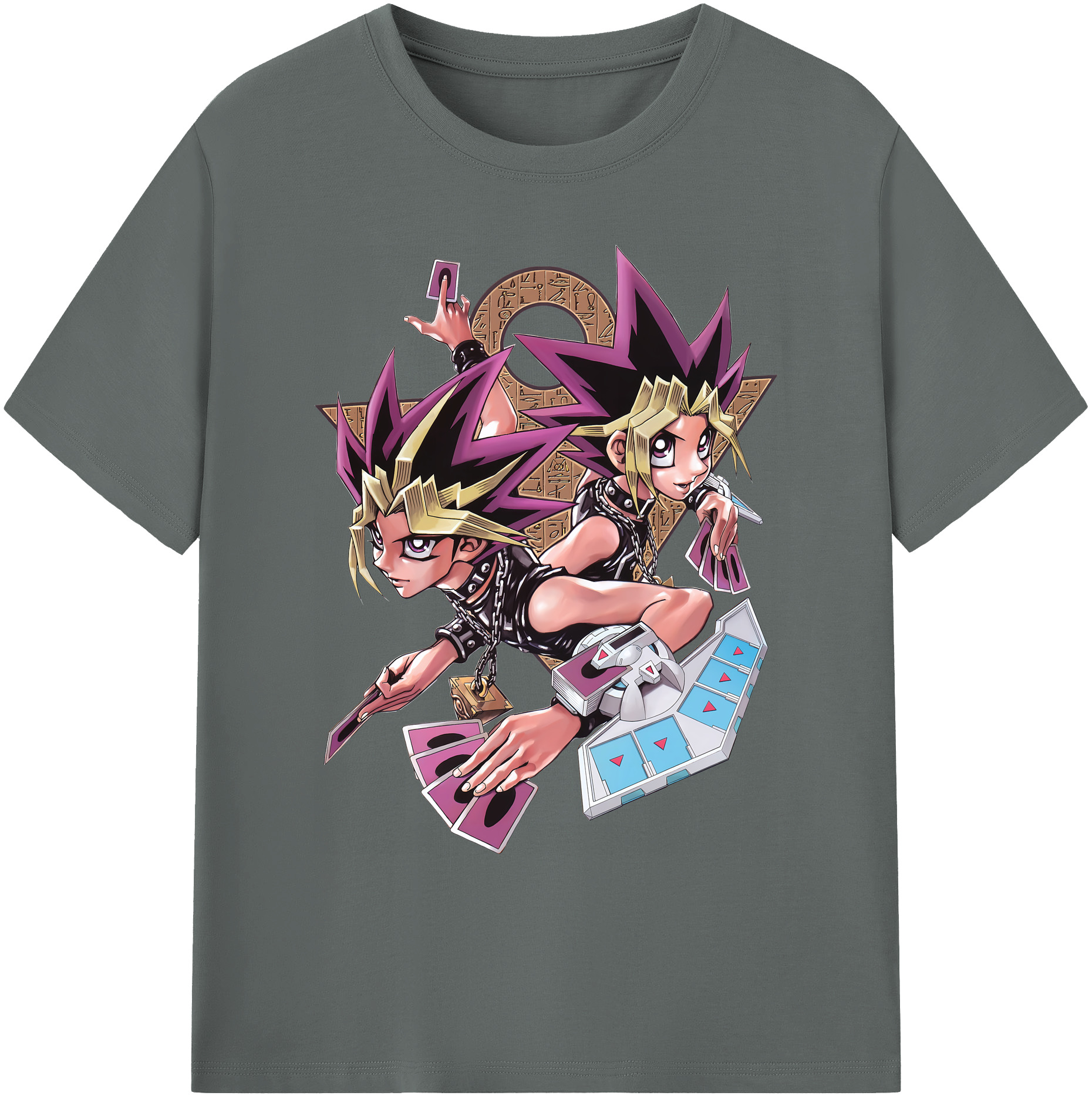 （画像用） 遊☆戯☆王 Yu-Gi-Oh! 綿100％ メンズ半袖Tシャツ｜肌触りやわらか＆通気性